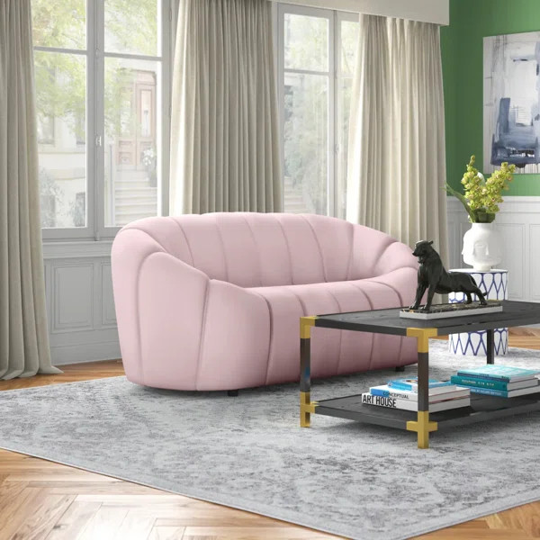 Joie 71" Velvet Flared Arm Loveseat | Wayfair Professional