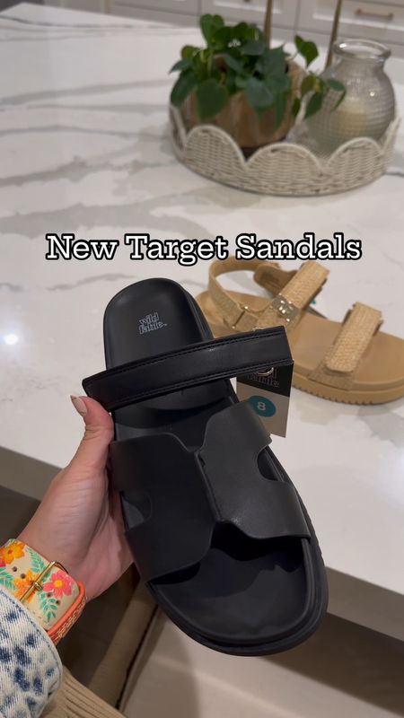 These Target sandals look just like Steve Maddens but wayyy less!!! I did my true size 8. Chunky sandals, am sandals, Steve Madden sandals. 

#LTKSeasonal #LTKfindsunder50 #LTKshoecrush