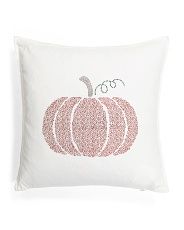 20x20 Velvet Crystal Pumpkin Pillow | TJ Maxx