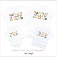 Matching Happiest Place On Earth Shirts Mouse Ears Shirt For Family, Mom Shirt, Dad, Kid, Baby | Etsy (US)