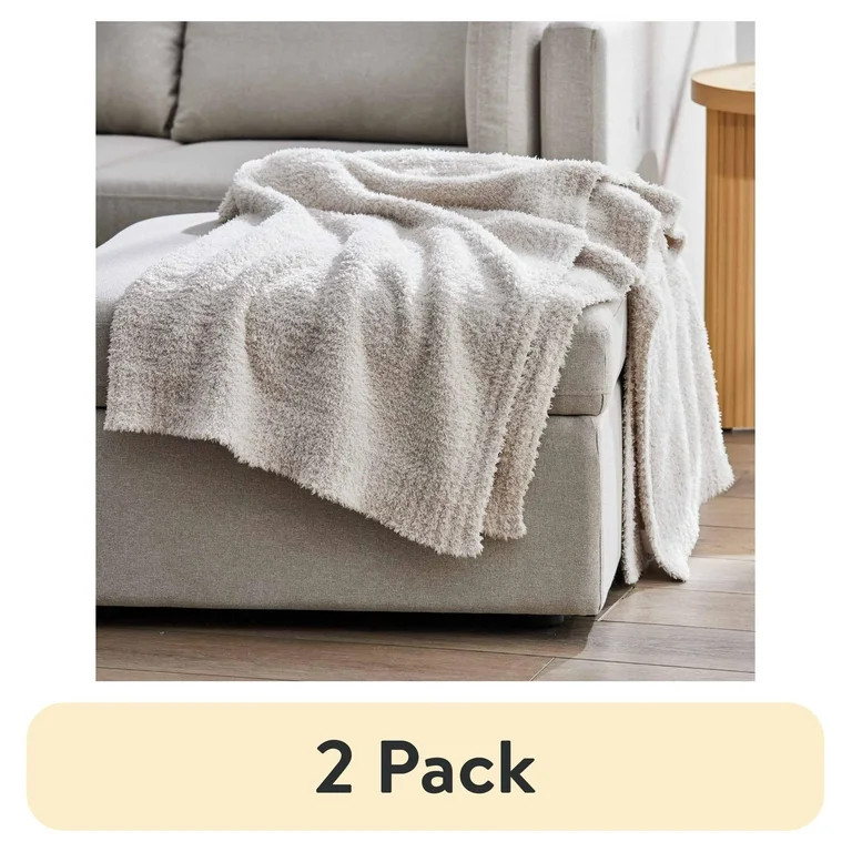 (9 pack) Better Homes and Gardens Beige Cozy Knit Throw, 50" x 72" | Walmart (US)