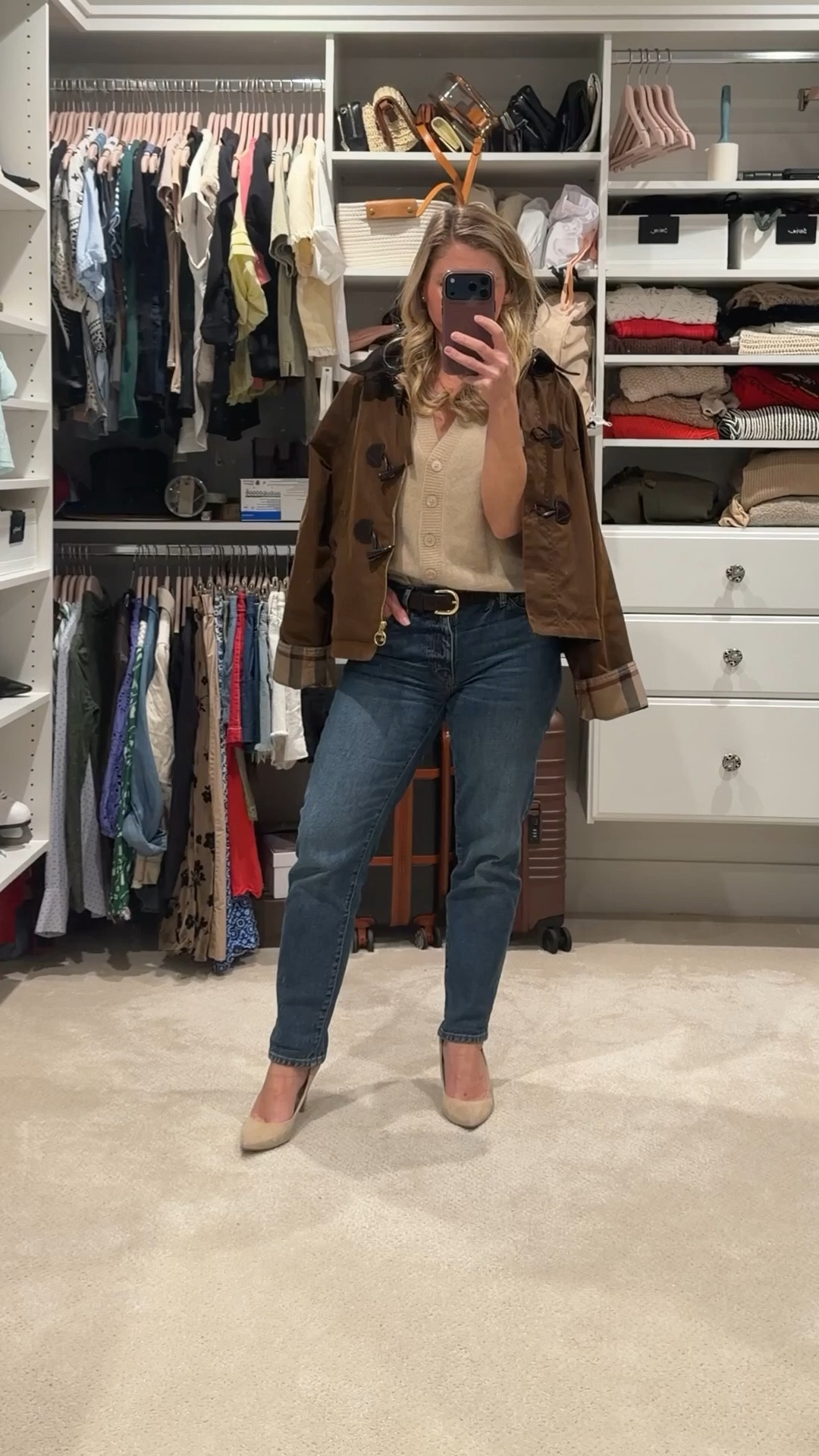 Rainy day and client meetings ☔️

This is where my Signature Wardrobe really shines. A great pair of denim, a soft cashmere cardigan, classic pumps, and my Barbour jacket layered on top. Timeless pieces that work together effortlessly and feel polished but still comfortable for a full day out.

When your wardrobe is built around versatile staples, getting dressed for days like this is simple. Just layer, grab a great jacket, and go.

Everything linked.

#LTKPetite #LTKootd #LTKSpringSale