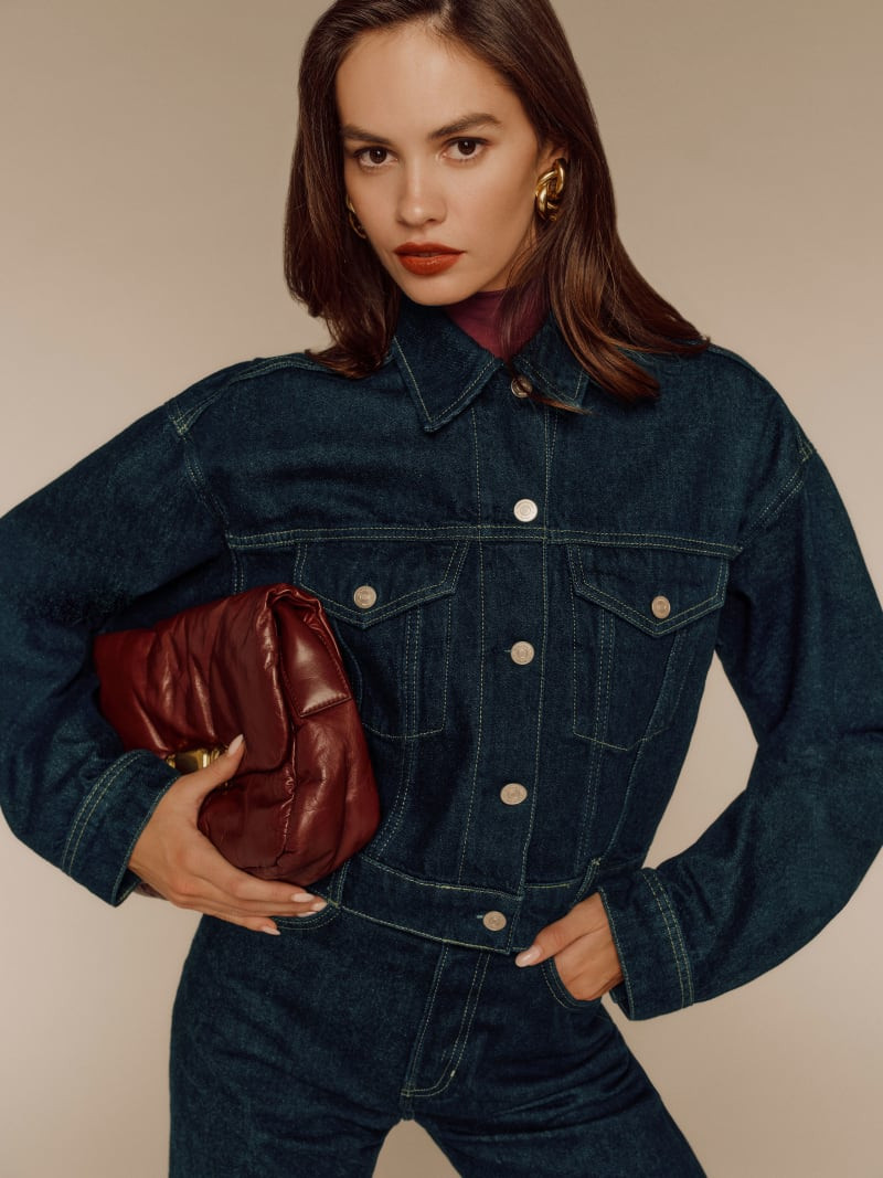 Jori Cropped Denim Jacket | Reformation (Global)