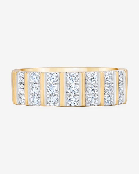 Three Row Fluted Diamond Ring | Ring Concierge