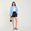 Large round stud shorts | Sandro US | Sandro-Paris US