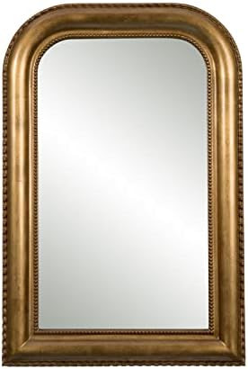 Hamilton Hills 20" x 30" Classic Gold Framed Rich Framed Top Round Corner Mirror | Thick Arched T... | Amazon (US)
