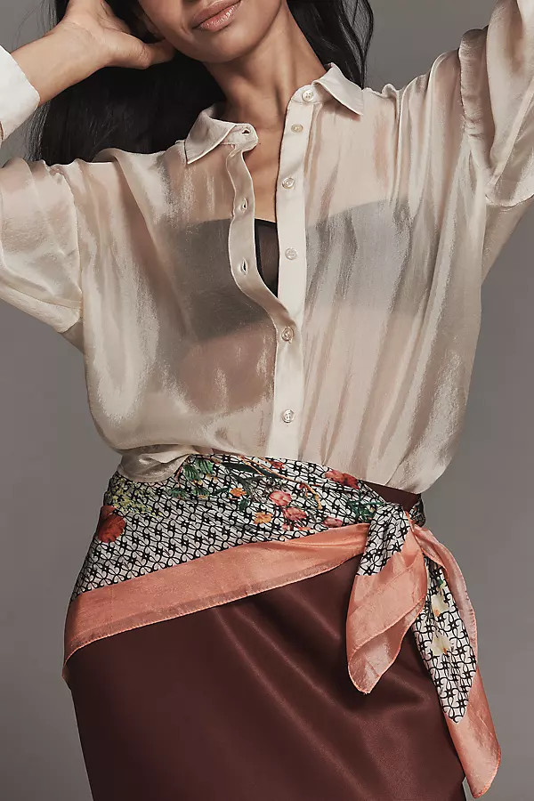 Floral Silk Scarf | Anthropologie (US)