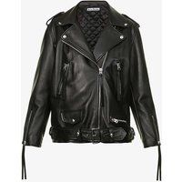 New Myrtle belted leather jacket | Selfridges