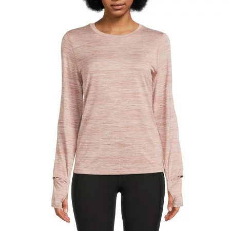 Athletic Works Women's Active Long Sleeve T-Shirt with Side Pocket, Sizes XS-XXL | Walmart (US)
