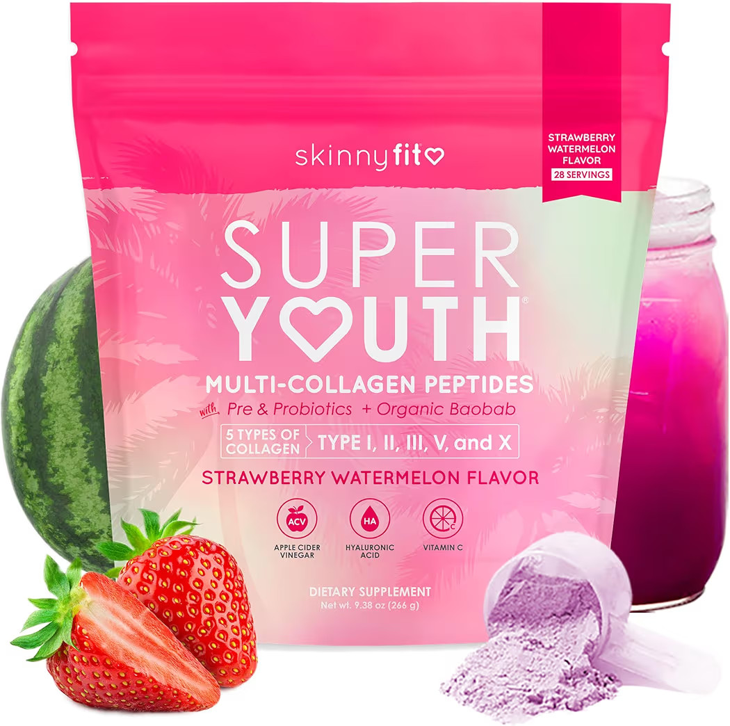 SkinnyFit - Super Youth Collagen for Women - Multi Collagen Peptides Powder - Probiotics, Fiber, ... | Amazon (US)