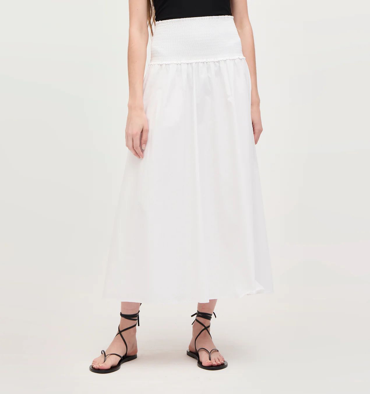 The Delphine Nap Skirt - White Cotton | Hill House Home