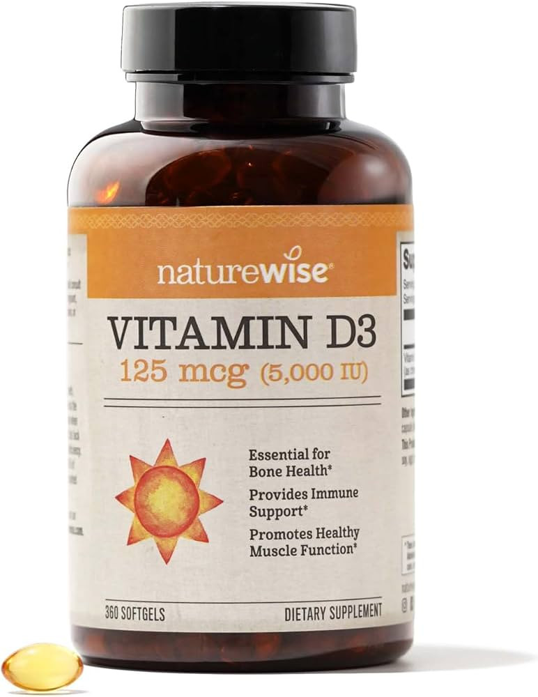 NatureWise Vitamin D3 5000iu (125 mcg) 1 Year Supply for Healthy Muscle Function, and Immune Supp... | Amazon (US)