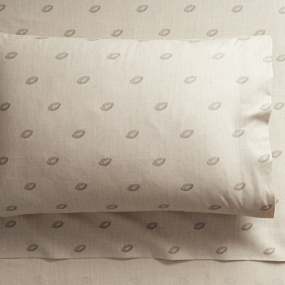 Heritage Football Organic Sheet Set | Pottery Barn Teen
