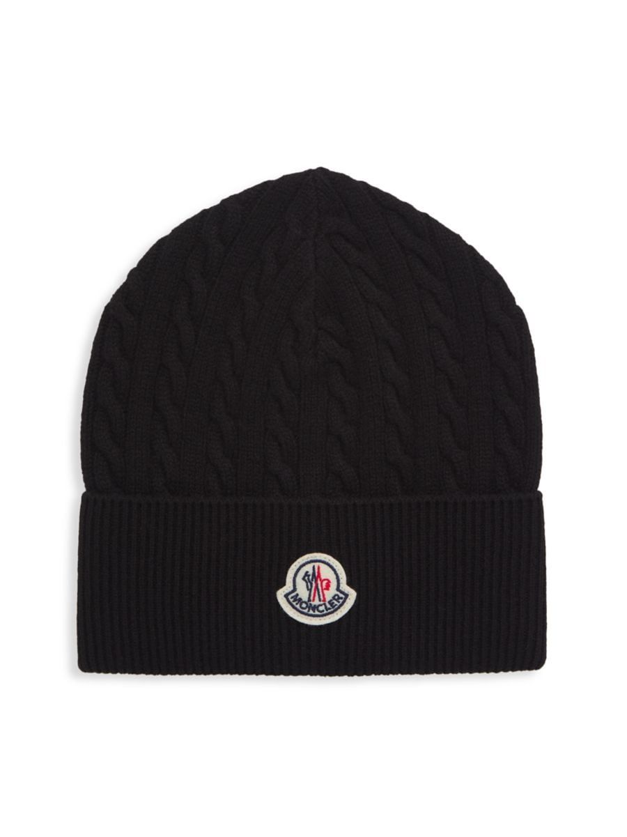 AccessoriesHatsMonclerWool-Cashmere Cable-Knit Beanie$335 | Saks Fifth Avenue