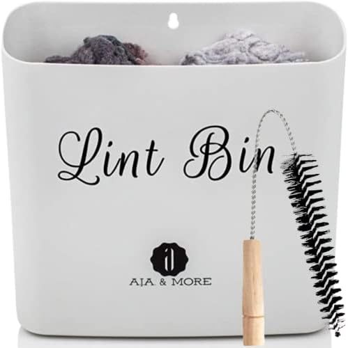 A.J.A. & MORE Lint Holder Bin for Laundry Room Space Saving Waste Bin with Magnetic Strip for Dryer, | Amazon (US)