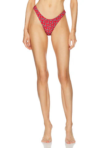 Heavy Manners High Cut Cheeky Bikini Bottom in Saint Marks | FWRD | FWRD 