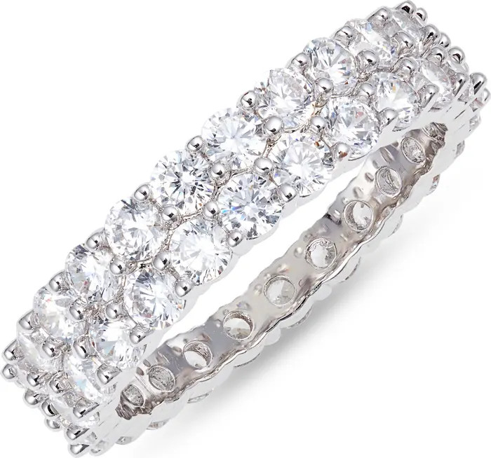 Nordstrom Wide Cubic Zirconia Eternity Ring | Nordstrom | Nordstrom