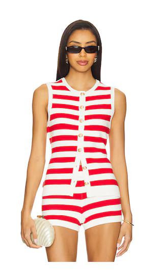 Devin Tank in Red Stripe | Revolve Clothing (Global)