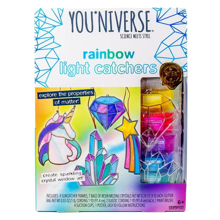 YOU*niverse Rainbow Light Catchers, Includes 4 Trendy Designs | Walmart (US)