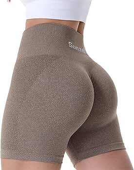 Sunzel Butt Scrunch Seamless Shorts, Womens 5 Inch Workout Shorts High Waist Stretch Booty Short ... | Amazon (US)