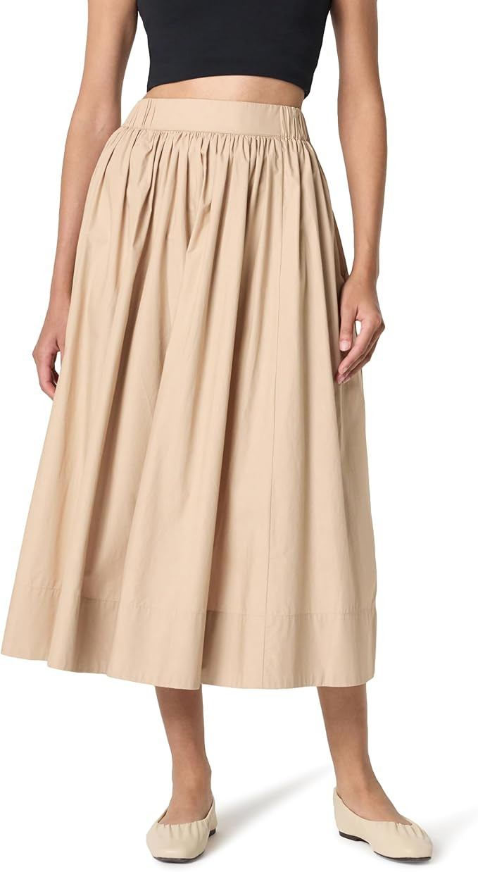 The Drop Women's Arlo Voluminous Cotton Poplin Midi Skirt | Amazon (US)