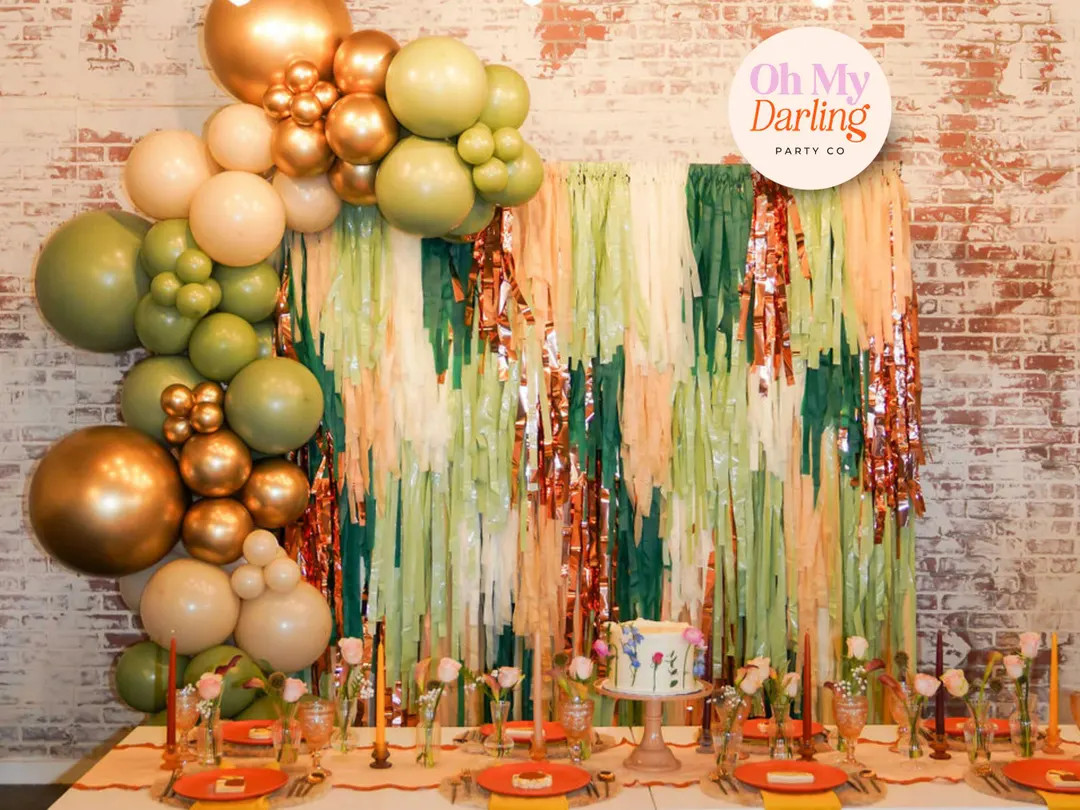 Sage Serenity Backdrop Green and Gold Theme for Bridal Showers, Adventure-inspired Parties & Cust... | Etsy (US)