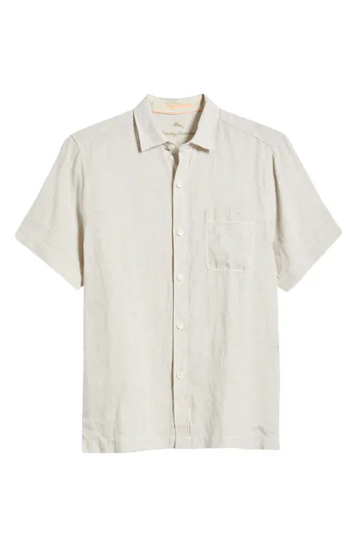 Tommy Bahama Paradise Breezer Short Sleeve Linen Button-Up Shirt in Natural at Nordstrom, Size Xx... | Nordstrom