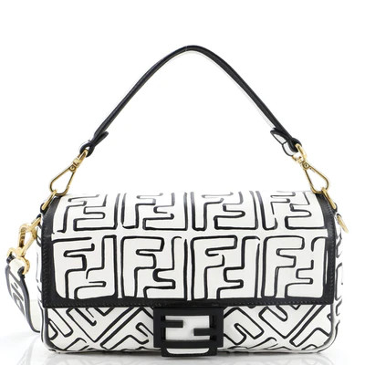 Baguette NM Bag Joshua Vides Zucca Embossed Leather Medium | Rebag