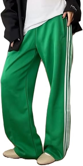 UAURORAO Women Y2k Track Pants Baggy Striped Joggers Sweatpants Elastic Waist Color Block Parachu... | Amazon (US)