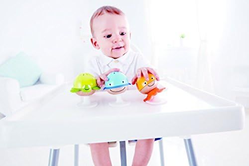 Amazon.com: Hape Put-Stay Rattle Set | Three Sea Animal Suction Rattle Toys, Baby Educational Toy... | Amazon (US)