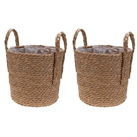 FRCOLOR Basket Wovenrattan Flower Seagrass Basket Pot Vase Straw Wicker Planters Succulent Planter R | Walmart (US)
