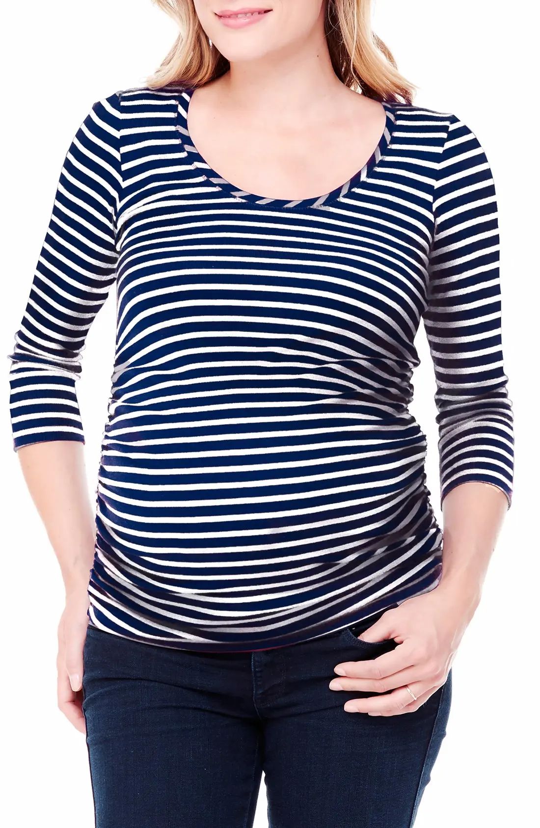 Stripe Ruched Maternity Top | Nordstrom