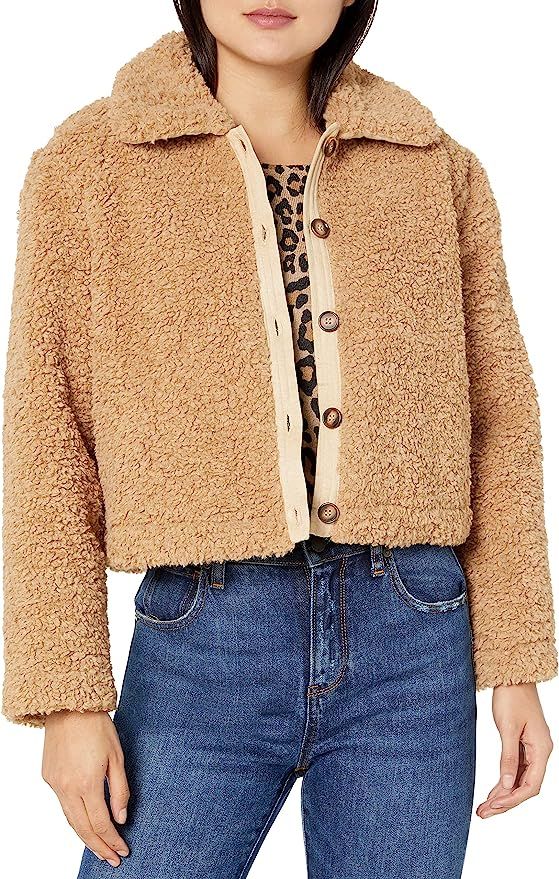 ASTR the label Women's Teddi Faux Fur Short Jacket | Amazon (US)