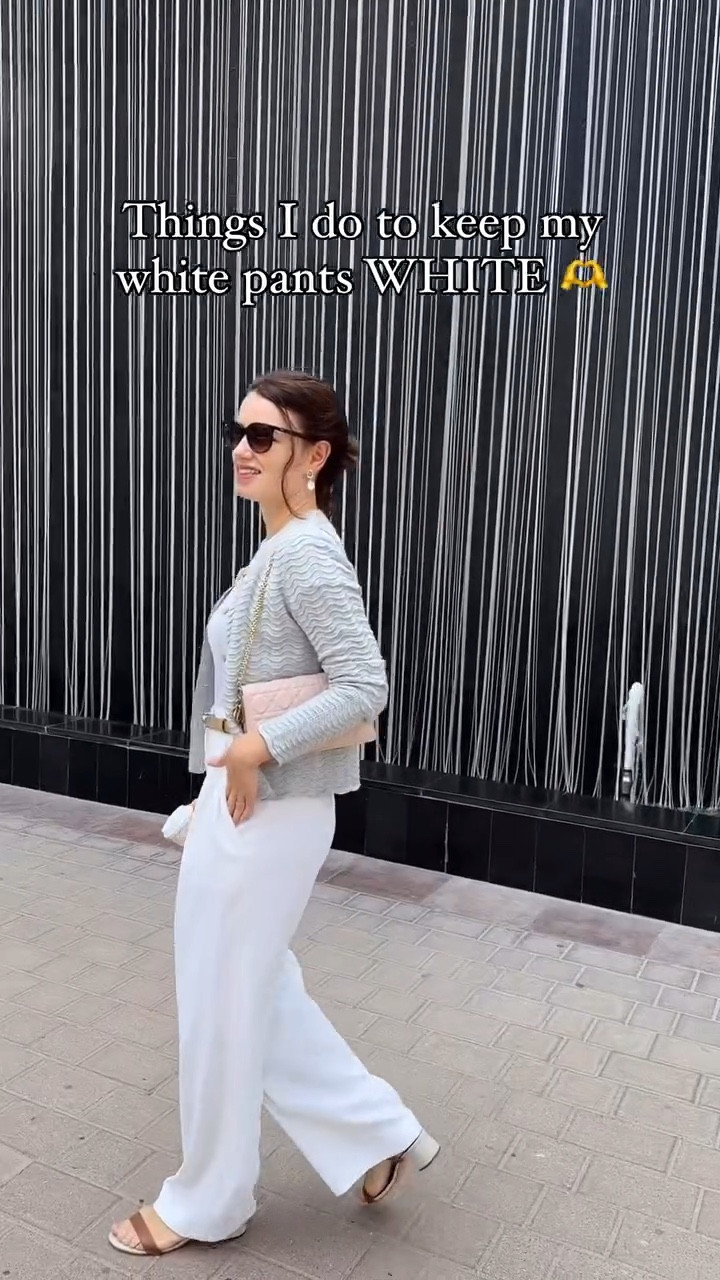 Things I do to keep my white pants WHITE 🫶
Tell me I am not alone 😀

Old money, workwear 

#chicstyle #effortlesschic #wearingvsstyling #minimaliststyle #streetstylelook

#LTKStyleTip #LTKVideo #LTKWorkwear