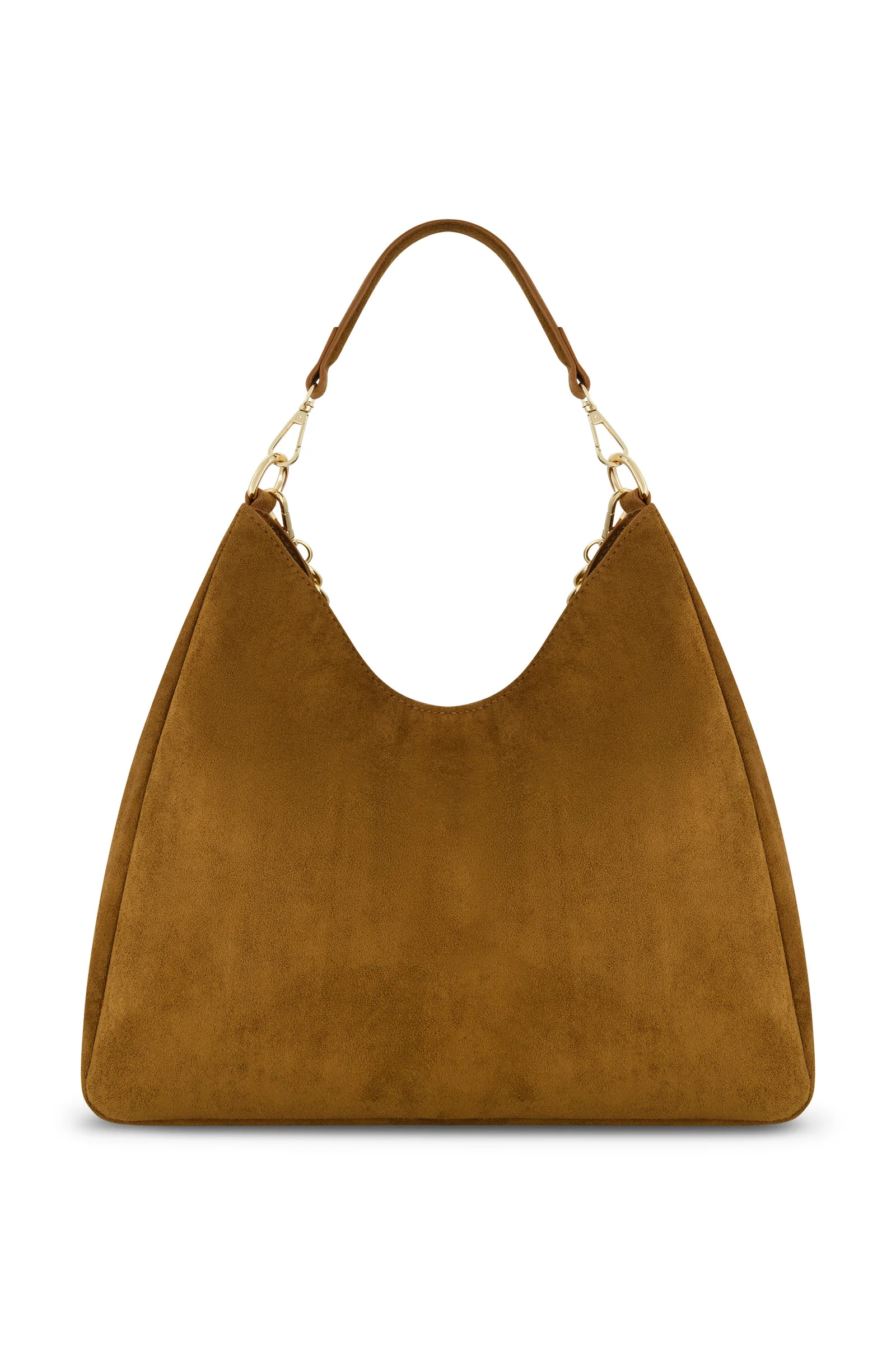Tribeca Chain Suede Bag - Cognac | The Noli Shop