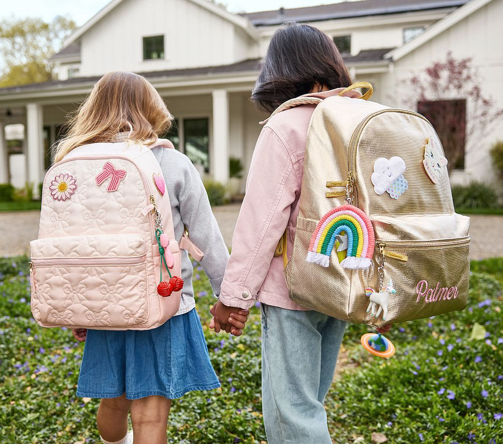 Pink Heart Brushstroke Dot Backpack Charm | Pottery Barn Kids