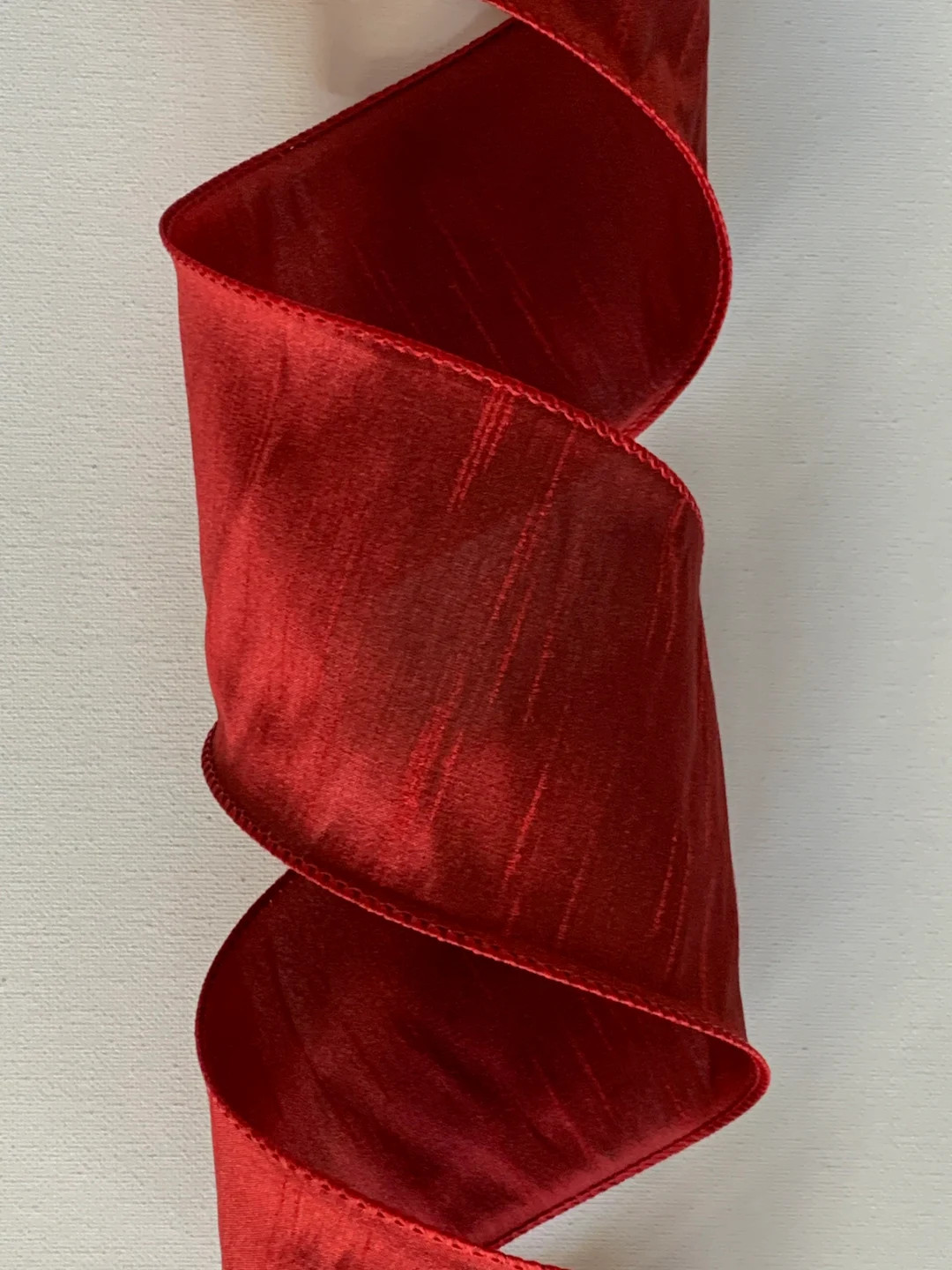 1.5 2.5 or 4 Scarlet Red Dupioni Faux Silk - Etsy | Etsy (US)