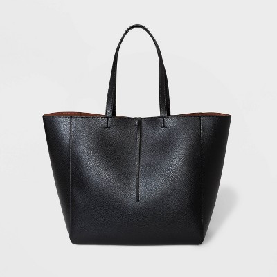 Reversible Tote Handbag - A New Day™ Black/Brown | Target
