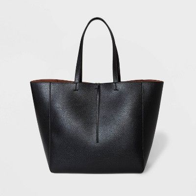 Reversible Tote Handbag - A New Day&#8482; Black/Brown | Target