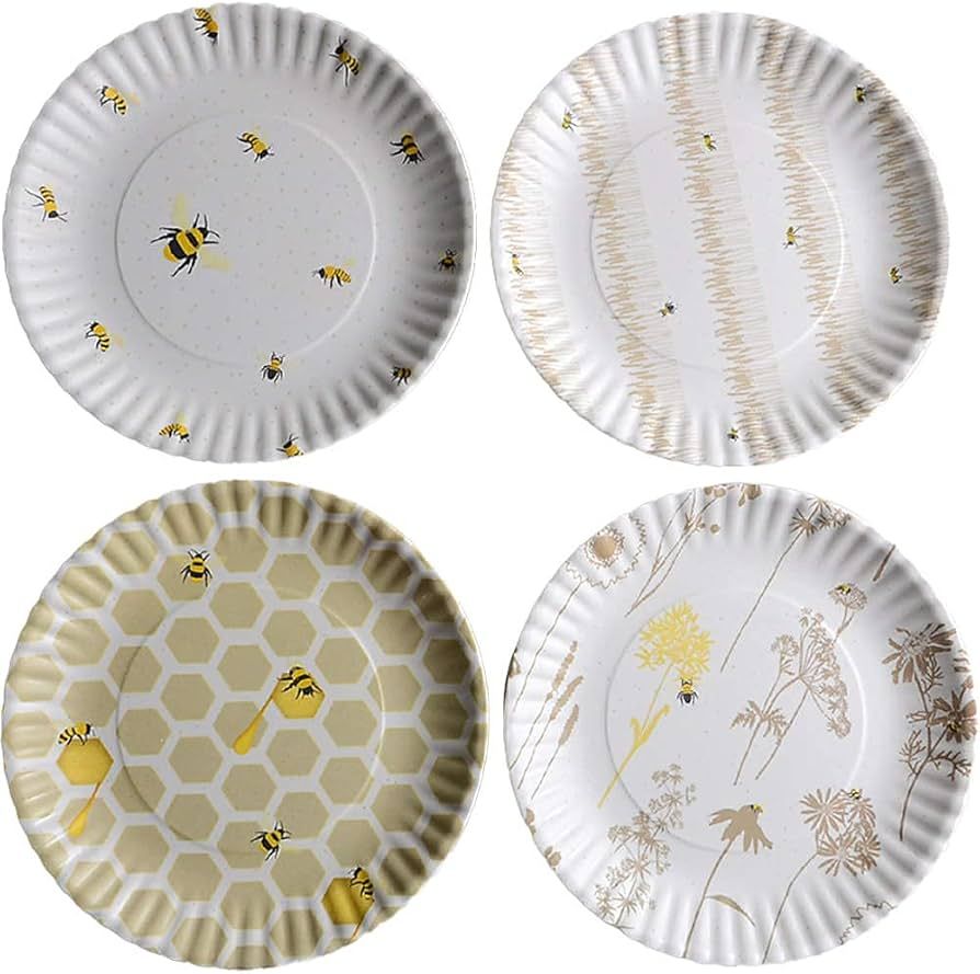 WGP Busy Bees Melamine 9 Plates - Set of Four | Amazon (US)