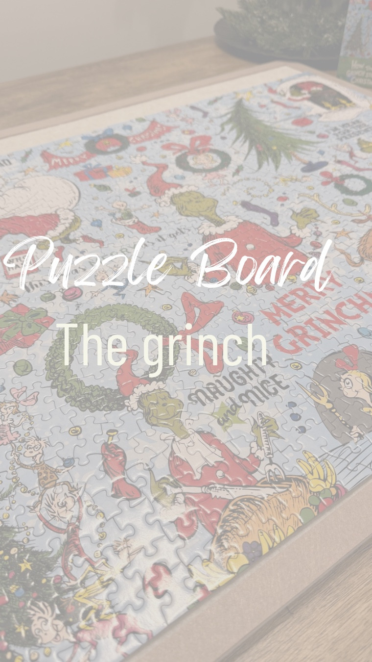The Grinch is DONE 🎄💚 Nothing more satisfying than snapping in that last piece! Also… these puzzle boards are my favorite — so easy to move around, keep everything in one place, and the little sorting trays are a total game changer. Highly recommend for all my fellow puzzle girlies 🧩✨


#LTKSeasonal #LTKHoliday #LTKGiftGuide