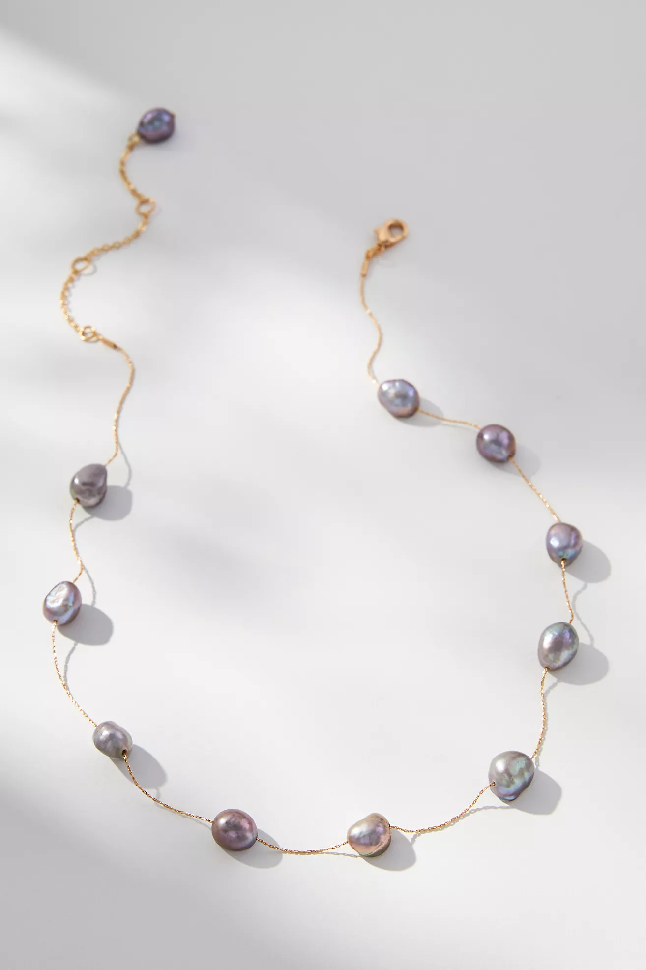 Spaced Pearl Delicate Necklace | Anthropologie (US)
