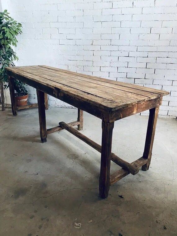Large Antique Farmhouse Plank Table From Centennial Reclaimed | Etsy | Etsy (CAD)