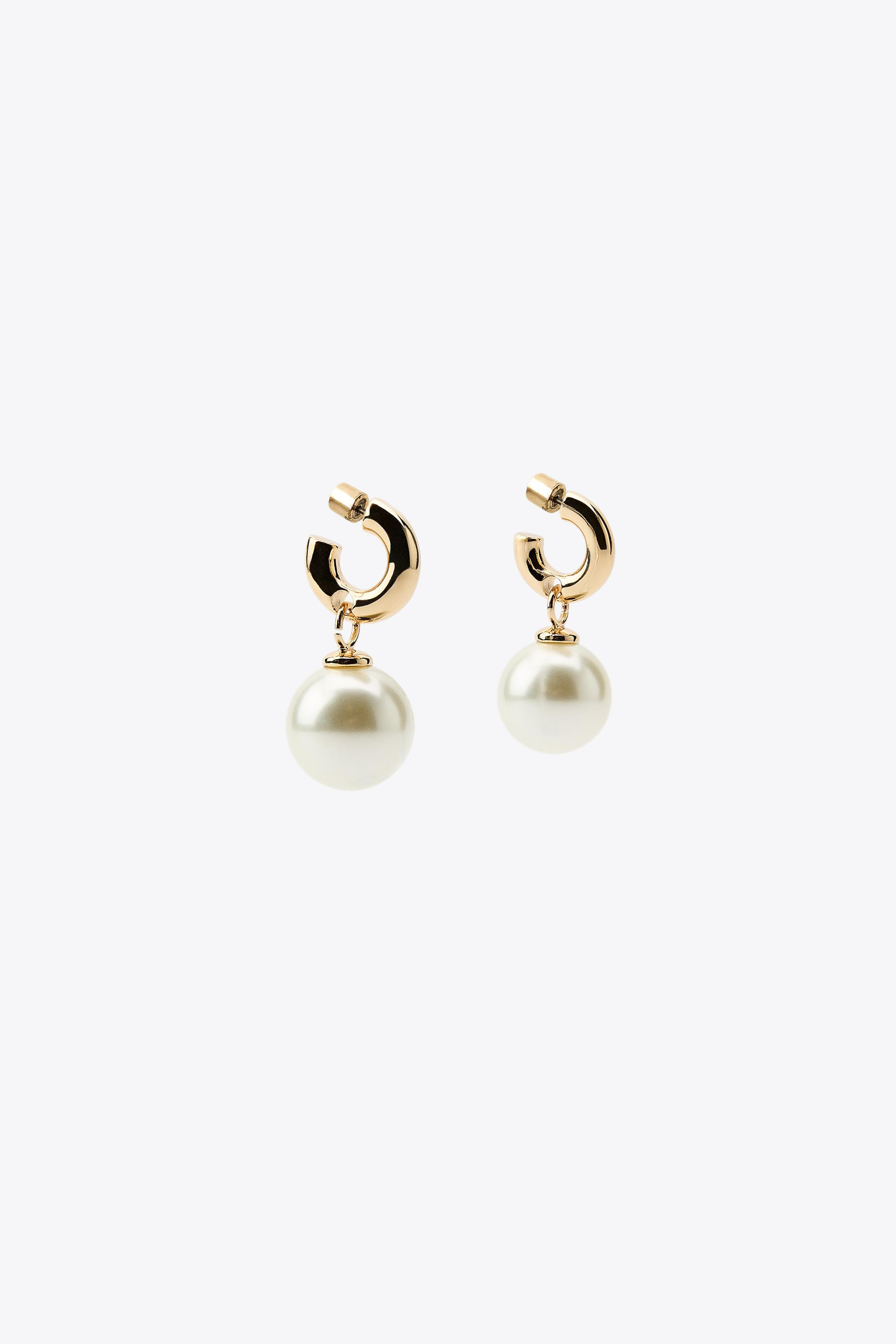 PEARL HOOP EARRINGS | Zara US