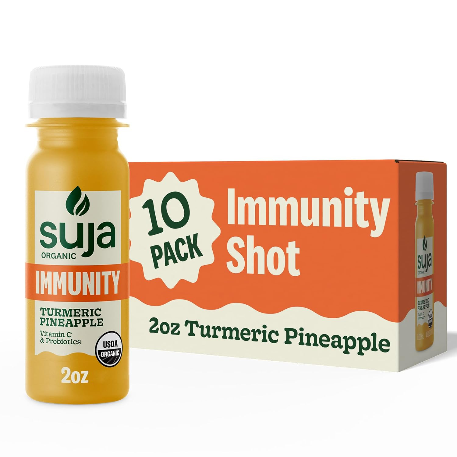 Suja Organic Immunity Defense Shot (10 Pack) with Turmeric and Ginger | Immunity Boost & Support ... | Amazon (US)