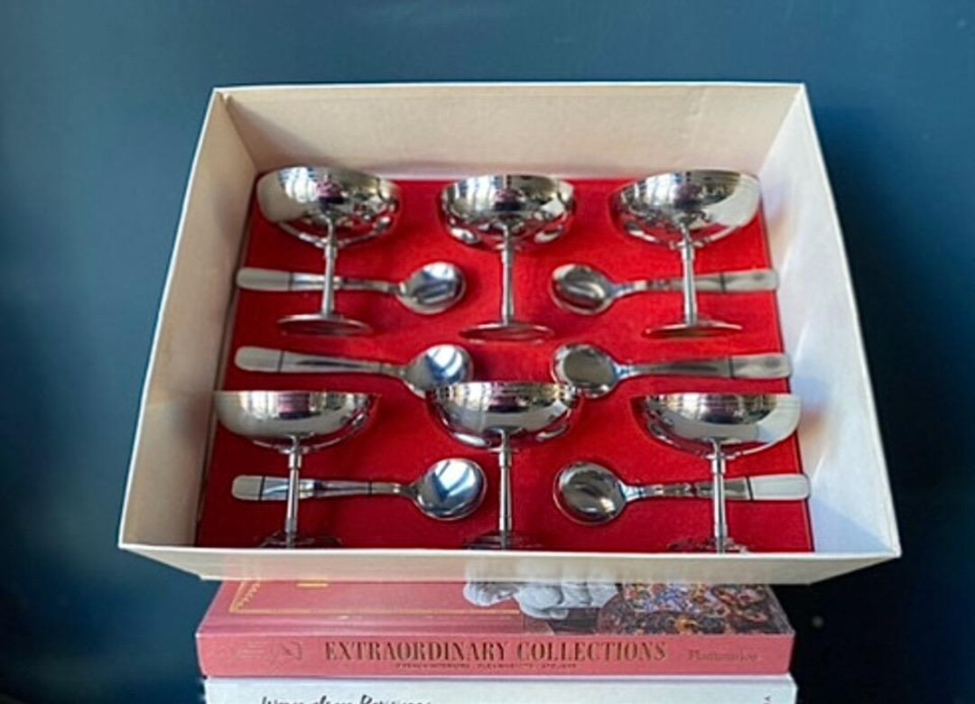 Letang Remy Set aus 6 Vintage-Dessertförmchen mit Löffeln in Originalverpackung - Etsy.de | Etsy (US)