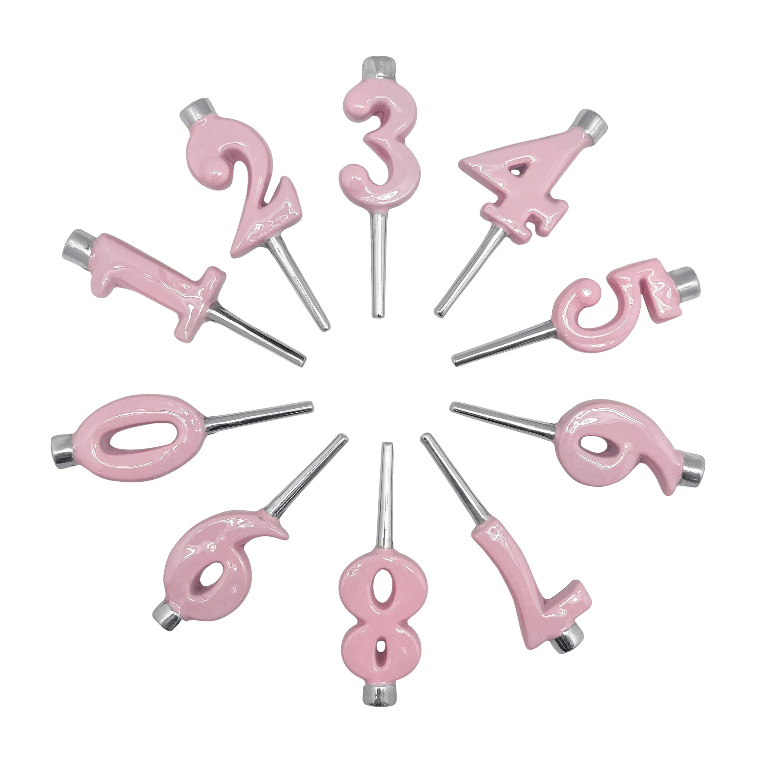 Pink Number Candle Holder Set | Mariposa