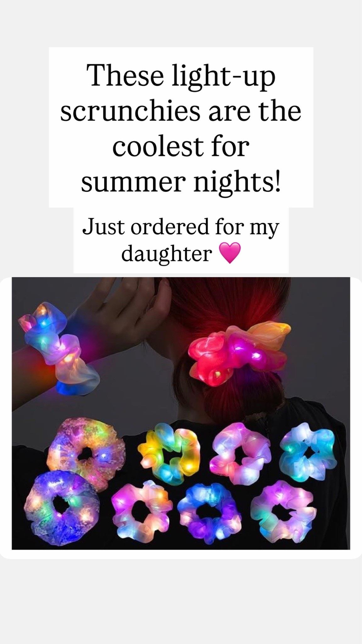 Love these light up scrunchies