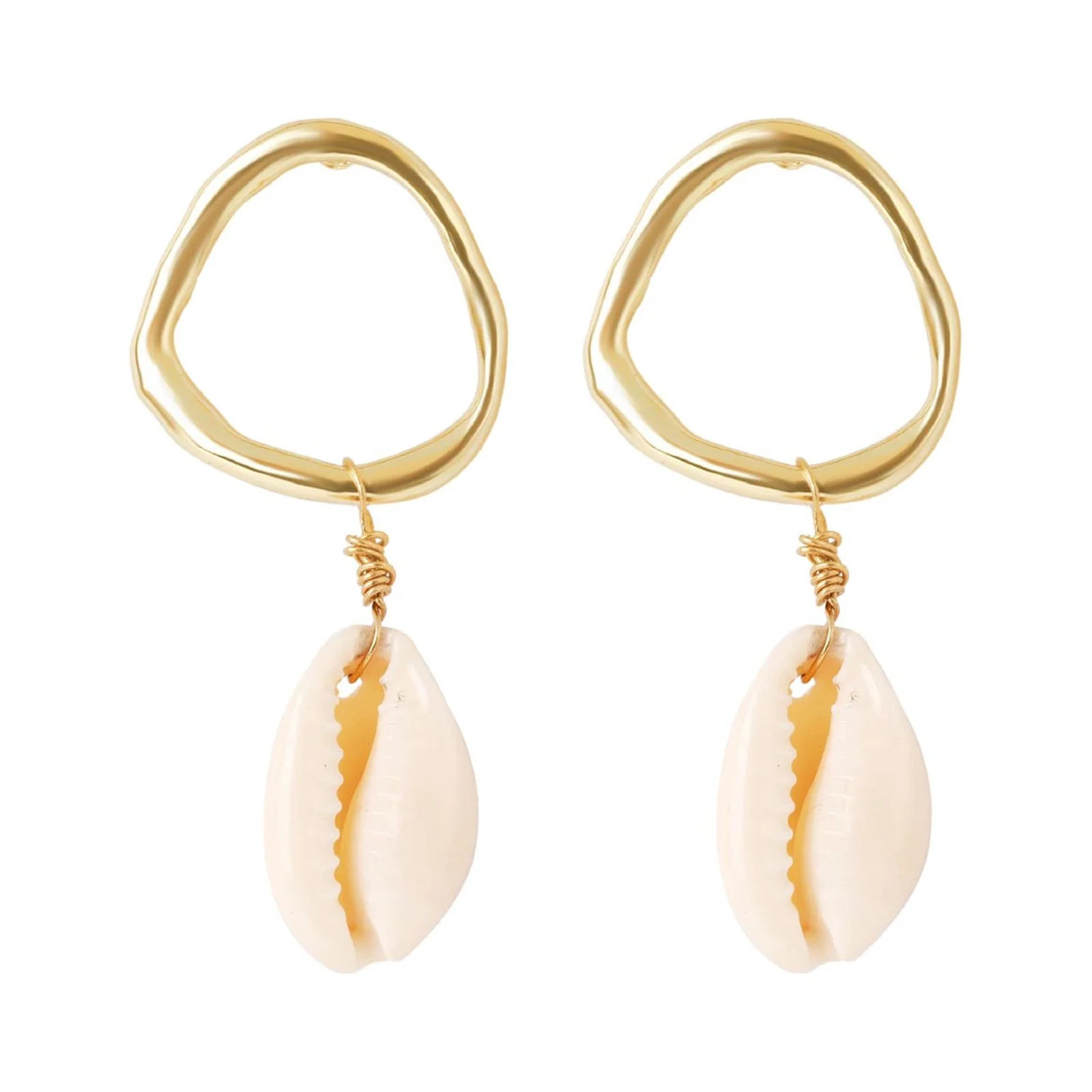 Summer Bohemia Seashell Pearl Stud Earrings for Beach Ocean Jewelry Accessories by Earrings1 | Walmart (US)