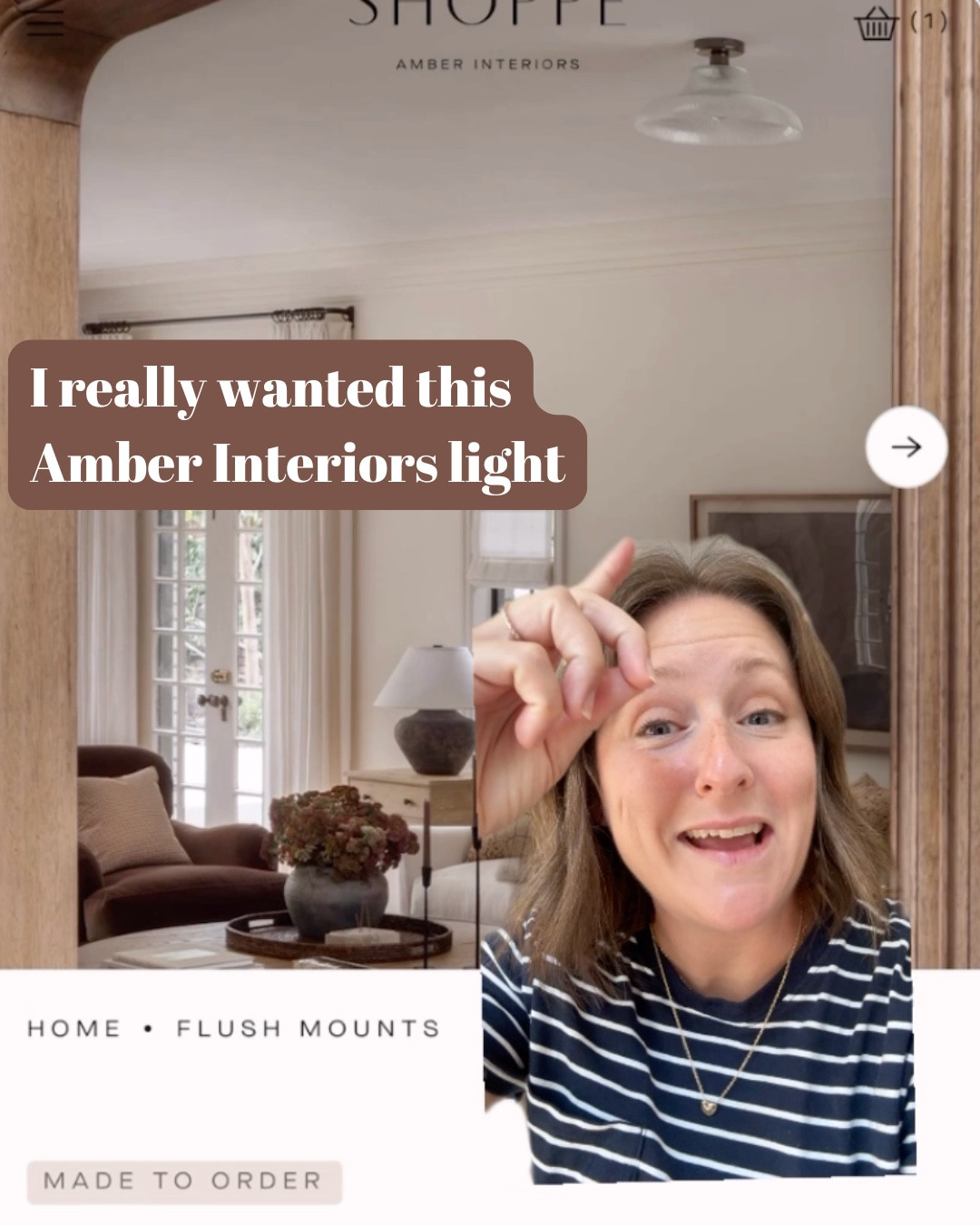 Amber Interiors light dupe! High-end style doesn’t always have to come with a designer label—or the designer price tag. Take this flush mount for example: I had my eye on a gorgeous one from Amber Interiors, but it was well outside my budget. With a little digging, I found an almost identical version on Wayfair for a third of the cost, giving me the same timeless style without the splurge.

#LTKHome #LTKSaleAlert